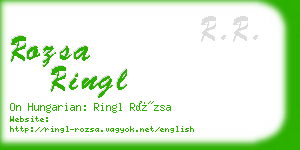 rozsa ringl business card